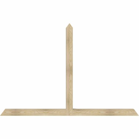 Ekena Millwork Portland Rough Sawn Timber Gable Bracket, Douglas Fir, 84"W x 56"H x 4"D x 4"F, 16/12 Pitch GBW084X56X0404POR00RDF